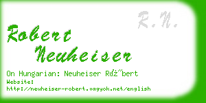 robert neuheiser business card